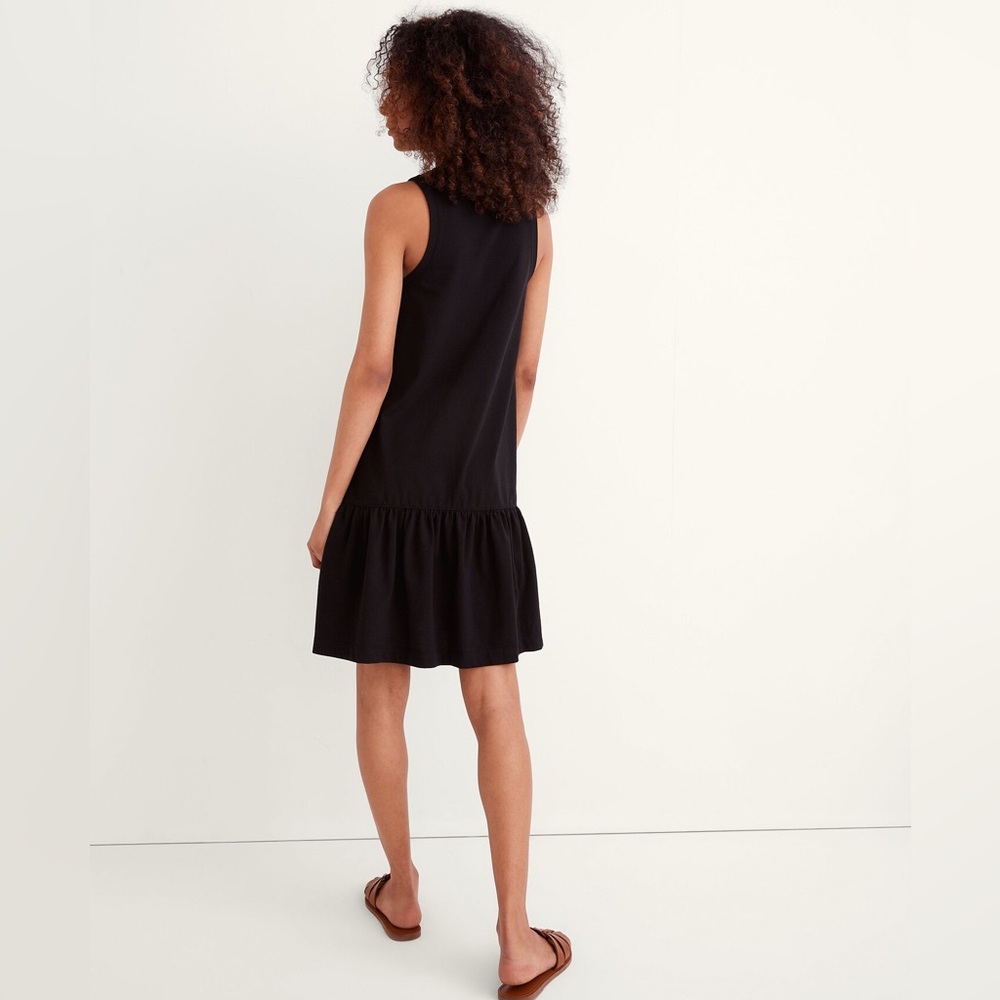 Madewell Brightside Ruffle Hem Tank‎ Mini Dress True Black XS - Picture 6 of 13